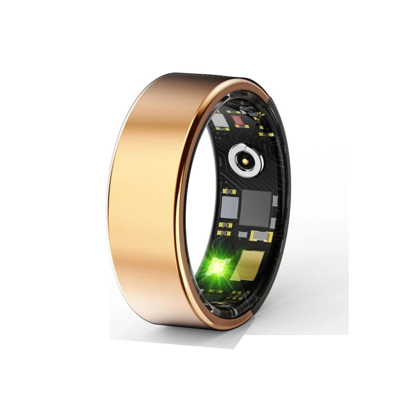 Smart Ring Wellness Tracker with Heart Rate, Temperature Check, Sleep, Stress| No Subscription | Android & Ios Compatible